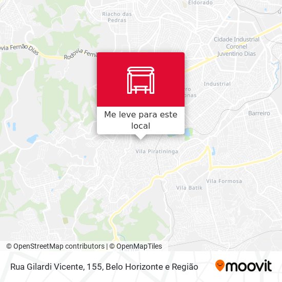 Rua Gilardi Vicente, 155 mapa