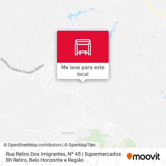 Rua Retiro Dos Imigrantes, Nº 45 | Supermercados Bh Retiro mapa