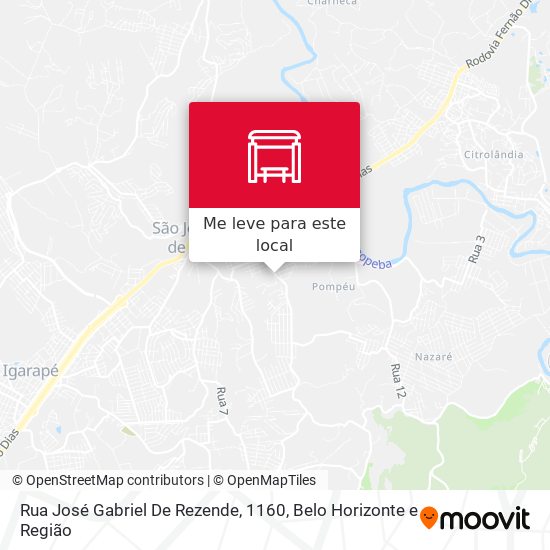 Rua José Gabriel De Rezende, 1160 mapa