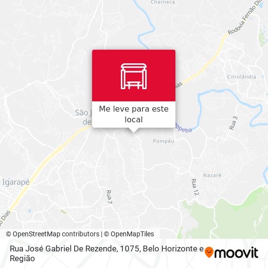 Rua José Gabriel De Rezende, 1075 mapa