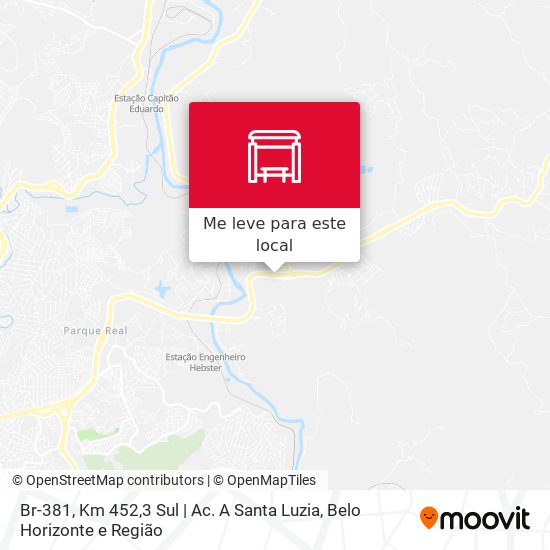 Br-381, Km 452,3 Sul | Ac. A Santa Luzia mapa