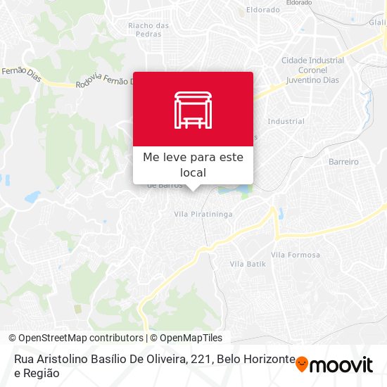 Rua Aristolino Basílio De Oliveira, 221 mapa