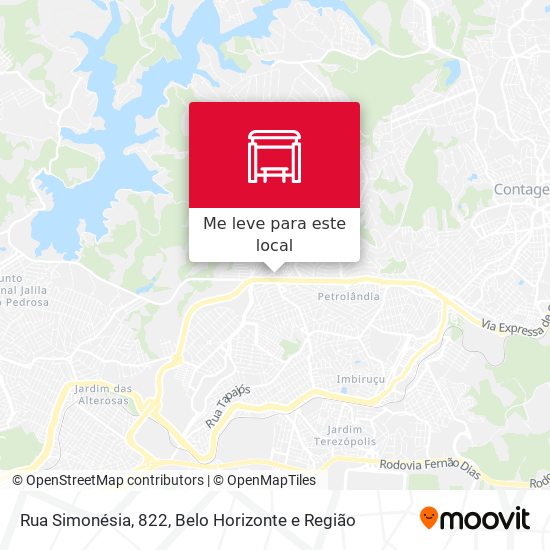 Rua Simonésia, 822 mapa
