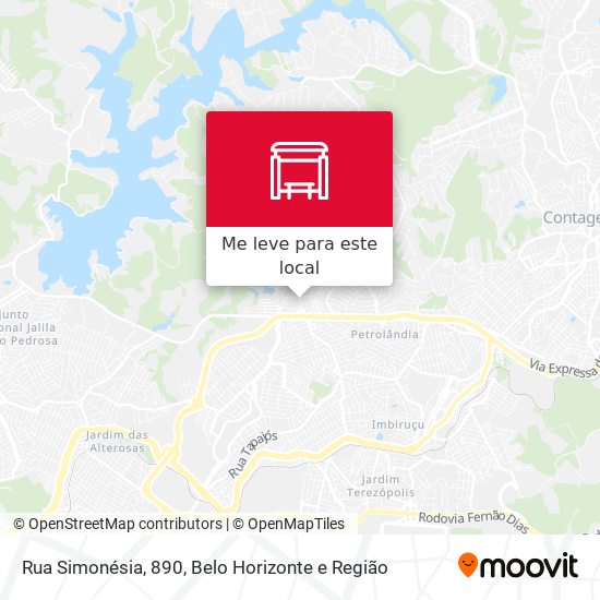 Rua Simonésia, 890 mapa