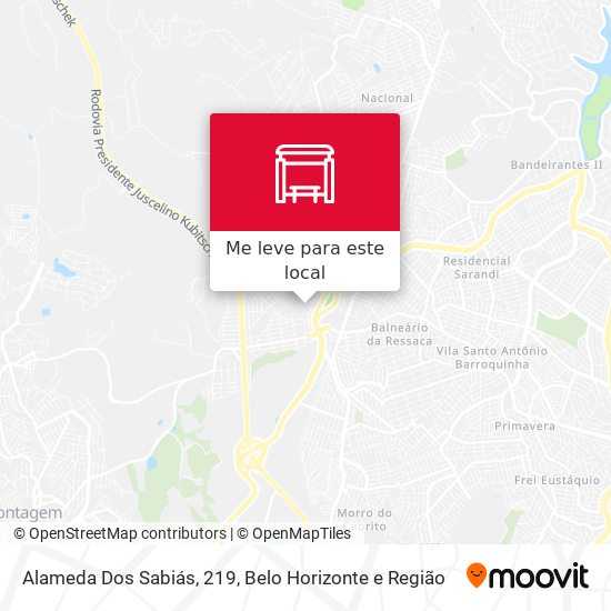 Alameda Dos Sabiás, 219 mapa