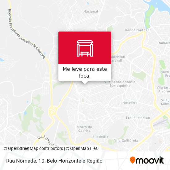 Rua Nômade, 10 mapa