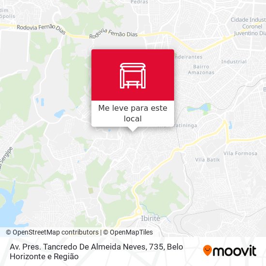Av. Pres. Tancredo De Almeida Neves, 735 mapa