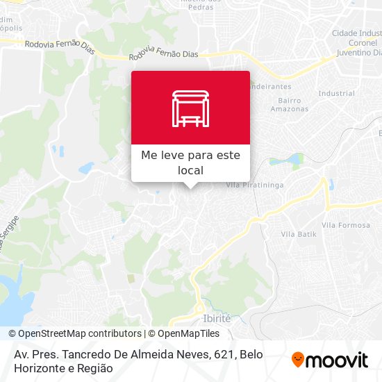 Av. Pres. Tancredo De Almeida Neves, 621 mapa