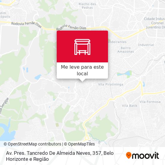 Av. Pres. Tancredo De Almeida Neves, 357 mapa