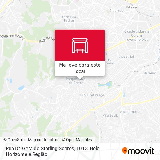 Rua Dr. Geraldo Starling Soares, 1013 mapa