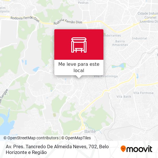 Av. Pres. Tancredo De Almeida Neves, 702 mapa