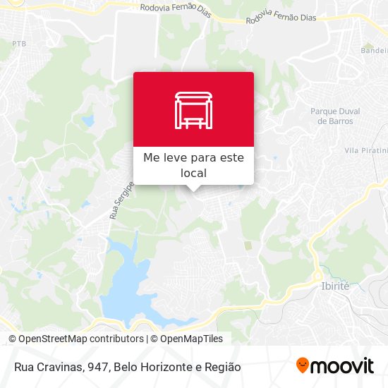 Rua Cravinas, 947 mapa