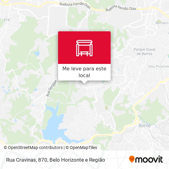 Rua Cravinas, 870 mapa
