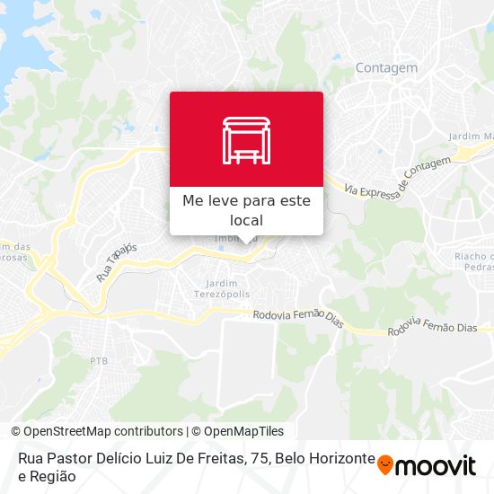 Rua Pastor Delício Luiz De Freitas, 75 mapa