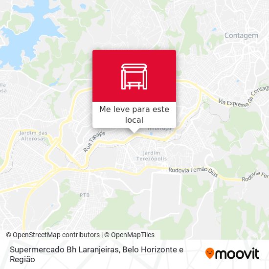 Supermercado Bh Laranjeiras mapa