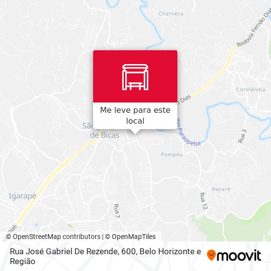 Rua José Gabriel De Rezende, 600 mapa