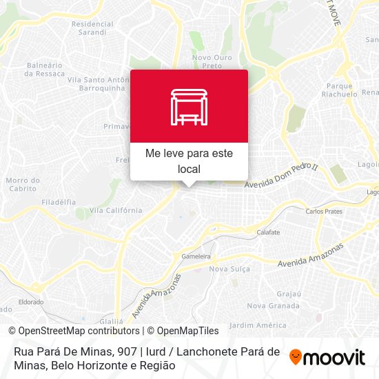 Rua Pará De Minas, 907 | Iurd / Lanchonete Pará de Minas mapa