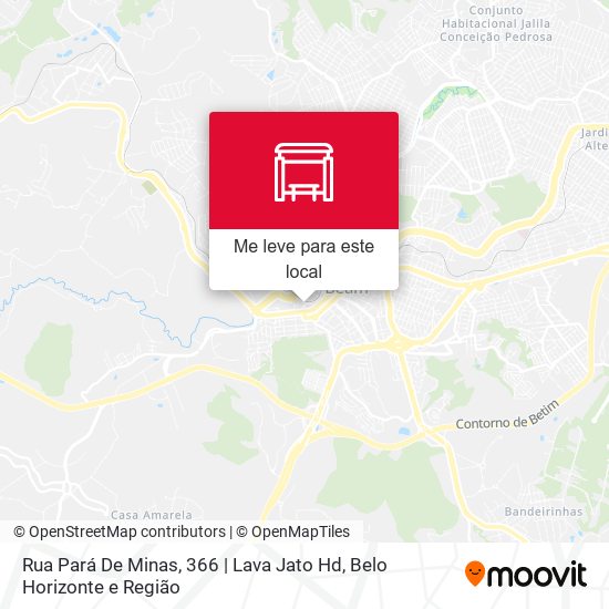 Rua Pará De Minas, 366 | Lava Jato Hd mapa