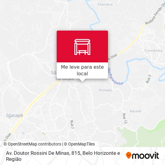 Av. Doutor Rossini De Minas, 815 mapa