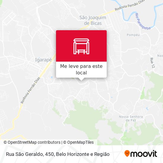 Rua São Geraldo, 450 mapa