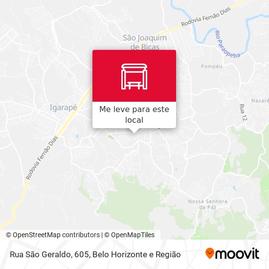 Rua São Geraldo, 605 mapa