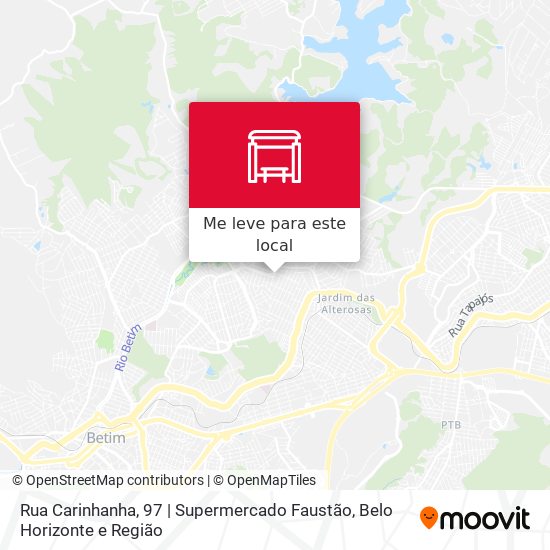 Rua Carinhanha, 97 | Supermercado Faustão mapa