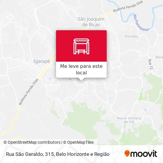 Rua São Geraldo, 315 mapa