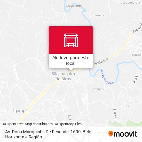 Av. Dona Mariquinha De Resende, 1600 mapa