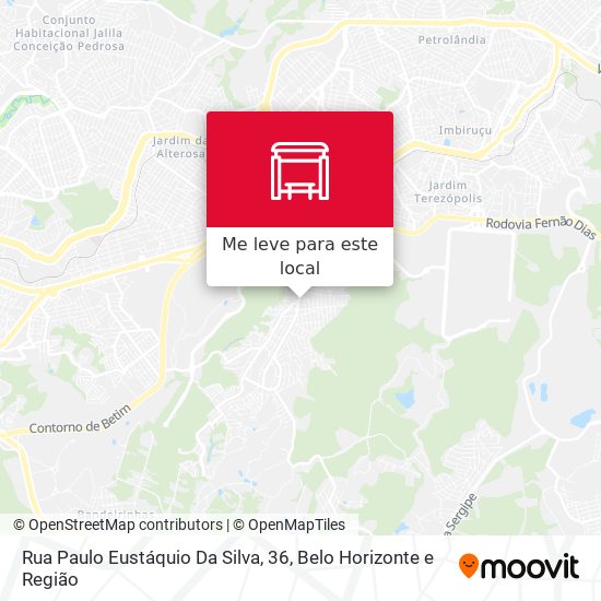 Rua Paulo Eustáquio Da Silva, 36 mapa