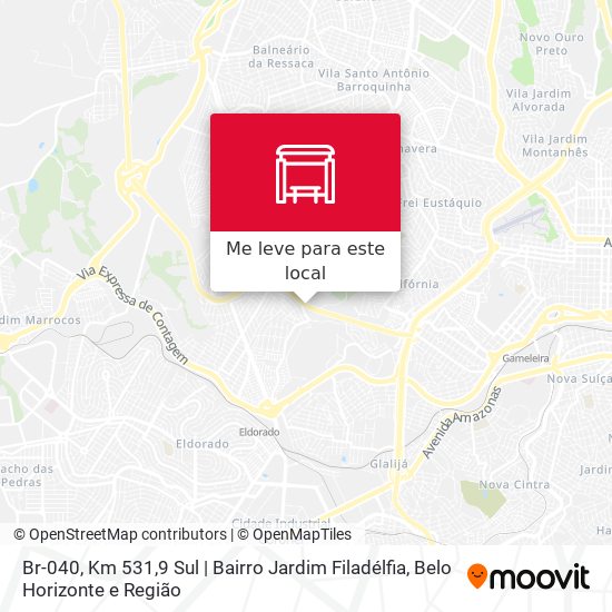 Br-040, Km 531,9 Sul | Bairro Jardim Filadélfia mapa