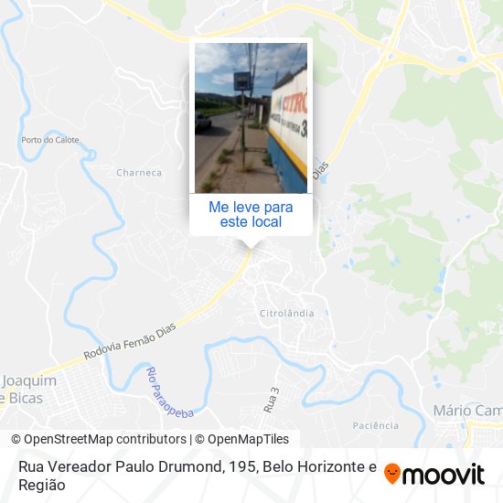 Rua Vereador Paulo Drumond, 195 mapa