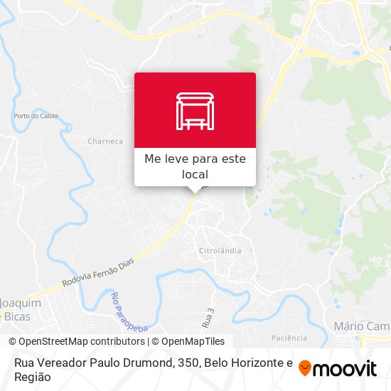 Rua Vereador Paulo Drumond, 350 mapa