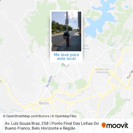 Av. Luiz Souza Braz, 258 | Ponto Final Das Linhas Do Bueno Franco mapa