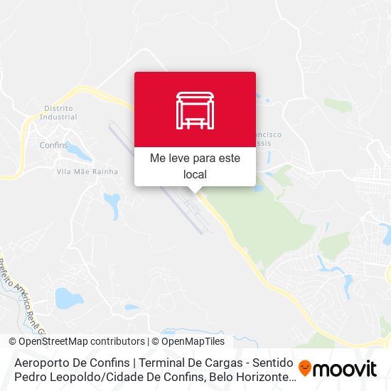 Aeroporto De Confins | Terminal De Cargas - Sentido Pedro Leopoldo / Cidade De Confins mapa