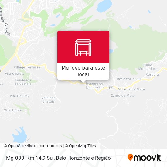 Mg-030, Km 14,9 Sul mapa