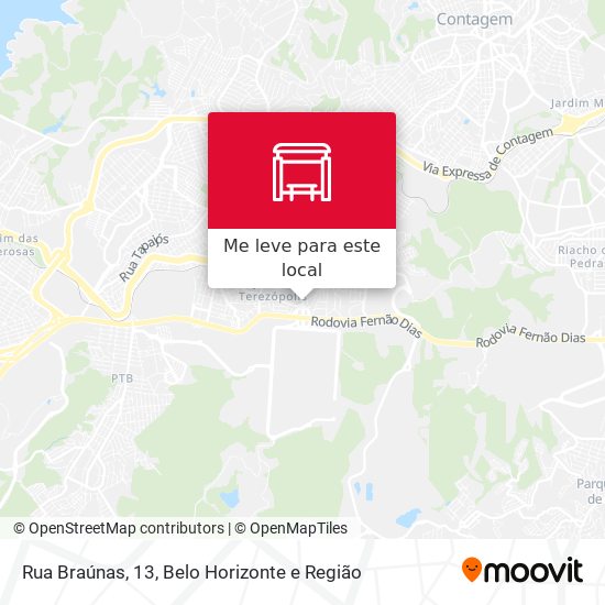 Rua Braúnas, 13 mapa