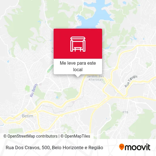 Rua Dos Cravos, 500 mapa