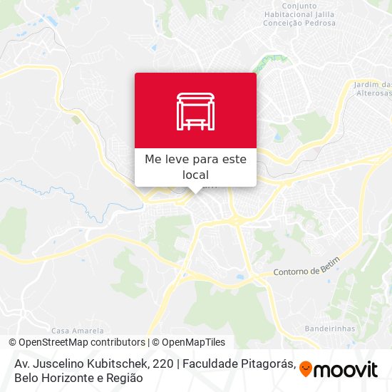 Av. Juscelino Kubitschek, 220 | Faculdade Pitagorás mapa