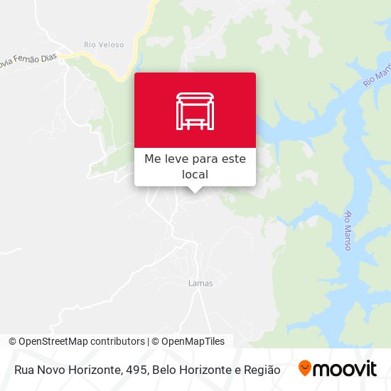 Rua Novo Horizonte, 495 mapa