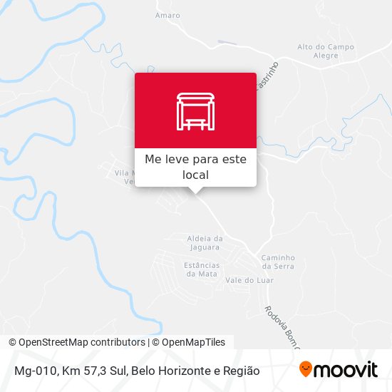 Mg-010, Km 57,3 Sul mapa