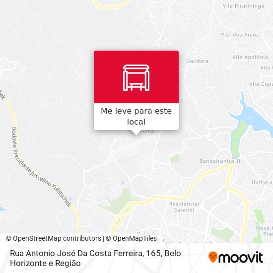 Rua Antonio José Da Costa Ferreira, 165 mapa