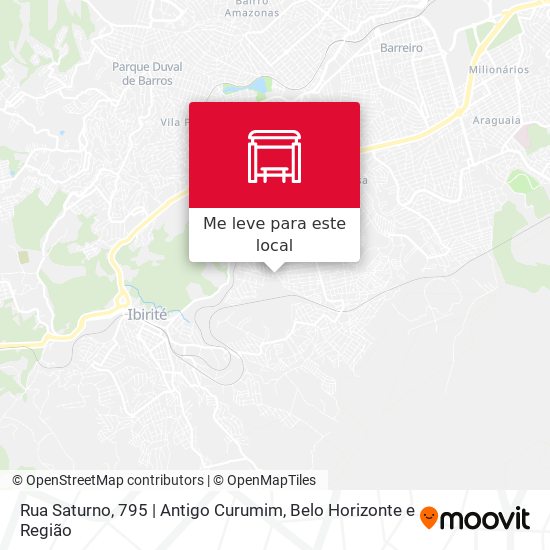 Rua Saturno, 795 | Antigo Curumim mapa
