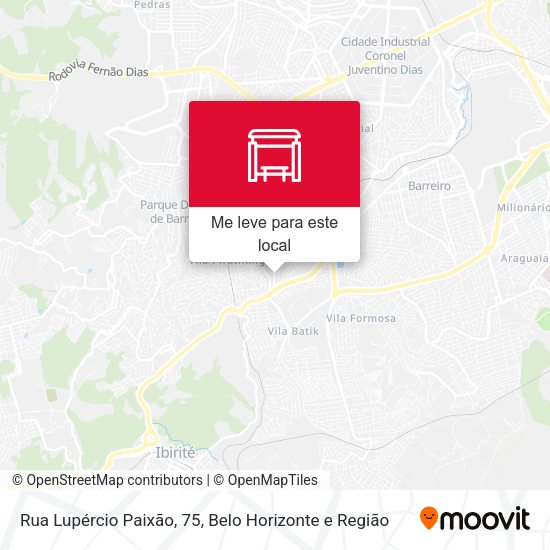 Rua Lupércio Paixão, 75 mapa