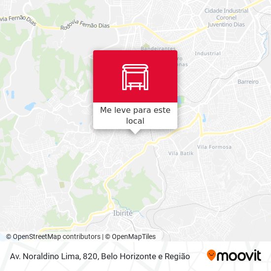 Av. Noraldino Lima, 820 mapa