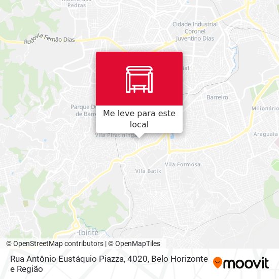 Rua Antônio Eustáquio Piazza, 4020 mapa