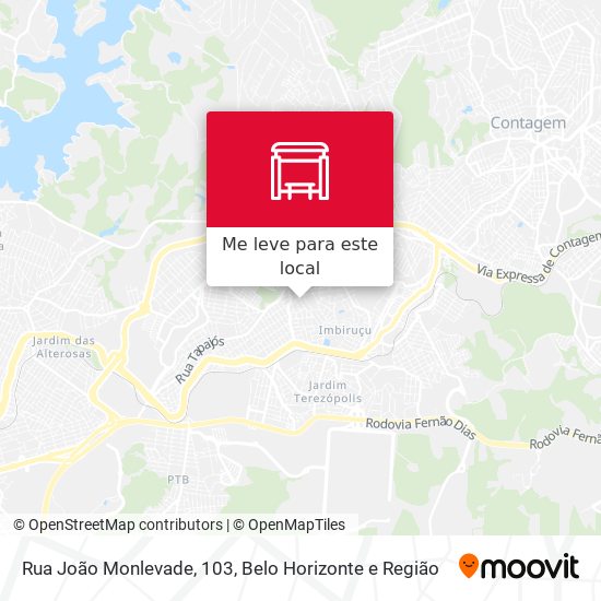 Rua João Monlevade, 103 mapa