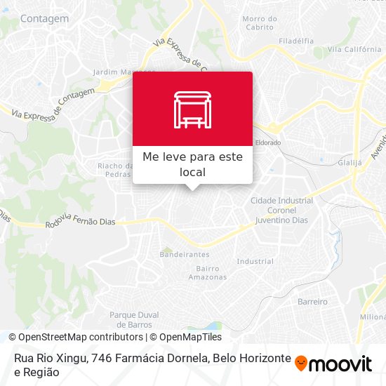 Rua Rio Xingu, 746 Farmácia Dornela mapa