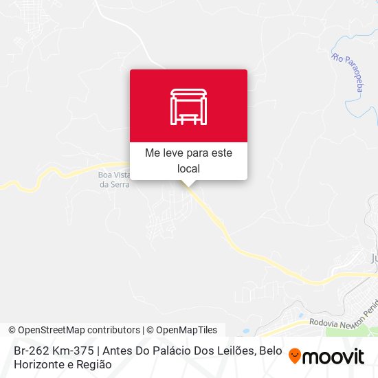 Br-262 Km-375 | Antes Do Palácio Dos Leilões mapa