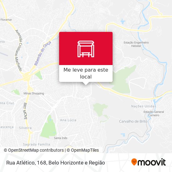 Rua Atlético, 168 mapa