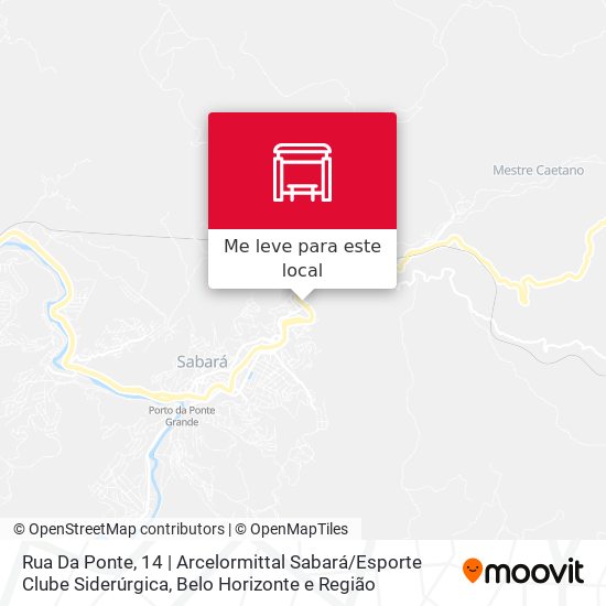 Rua Da Ponte, 14 | Arcelormittal Sabará / Esporte Clube Siderúrgica mapa